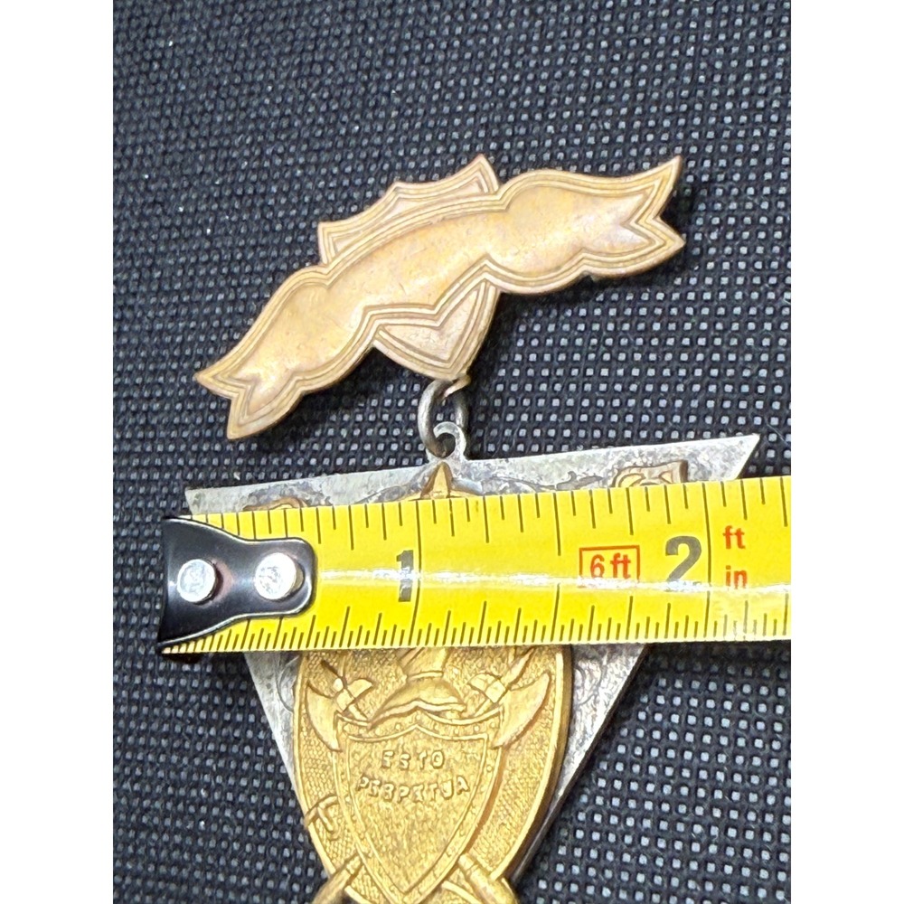 Vintage Knights of Pythias Fraternal Medal SS Davis Lodge SC Copyright 1874 FCB - Picture 8 of 8